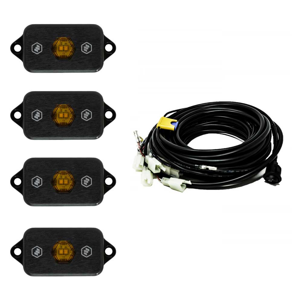 Baja Designs LED Universal, Rock Light Kit, Amber