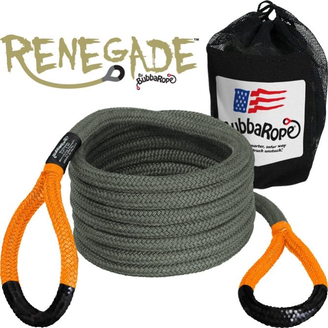 Bubba Rope Renegade 3/4" x 30ft   Average breaking strength : 19,000 lbs